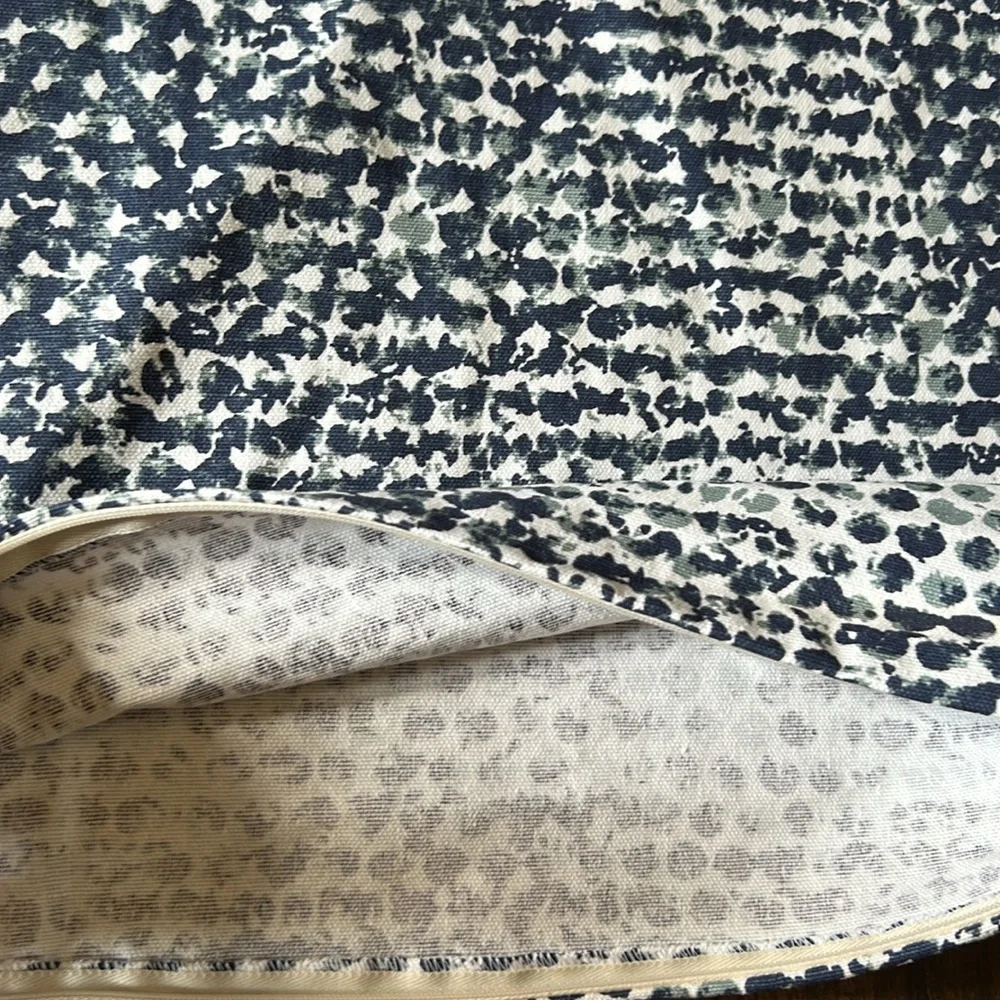 Blue, Gray, and White Patterned Pillow Cover